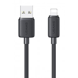 USAMS καλώδιο Lightning σε USB US-SJ694, 2.4A, 480Mbps, 2m, μαύρο