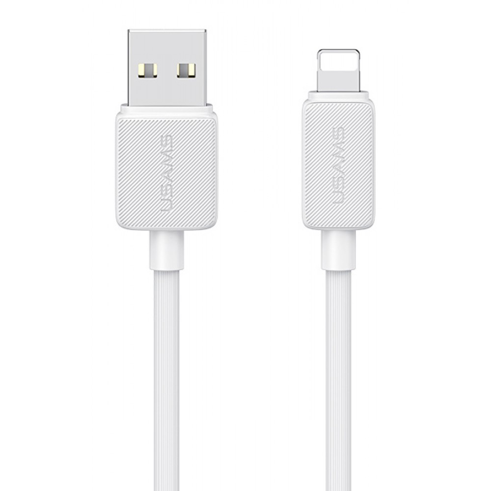 USAMS καλώδιο Lightning σε USB US-SJ694, 2.4A, 480Mbps, 2m, λευκό