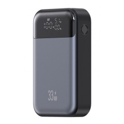 USAMS power bank CD221 με οθόνη, 2x θύρες εξόδου, 10000mAh, PPS 33W, γκρι USAMS power bank CD221 με οθόνη, 2x θύρες εξόδου, 10000mAh, PPS 33W, γκρι
