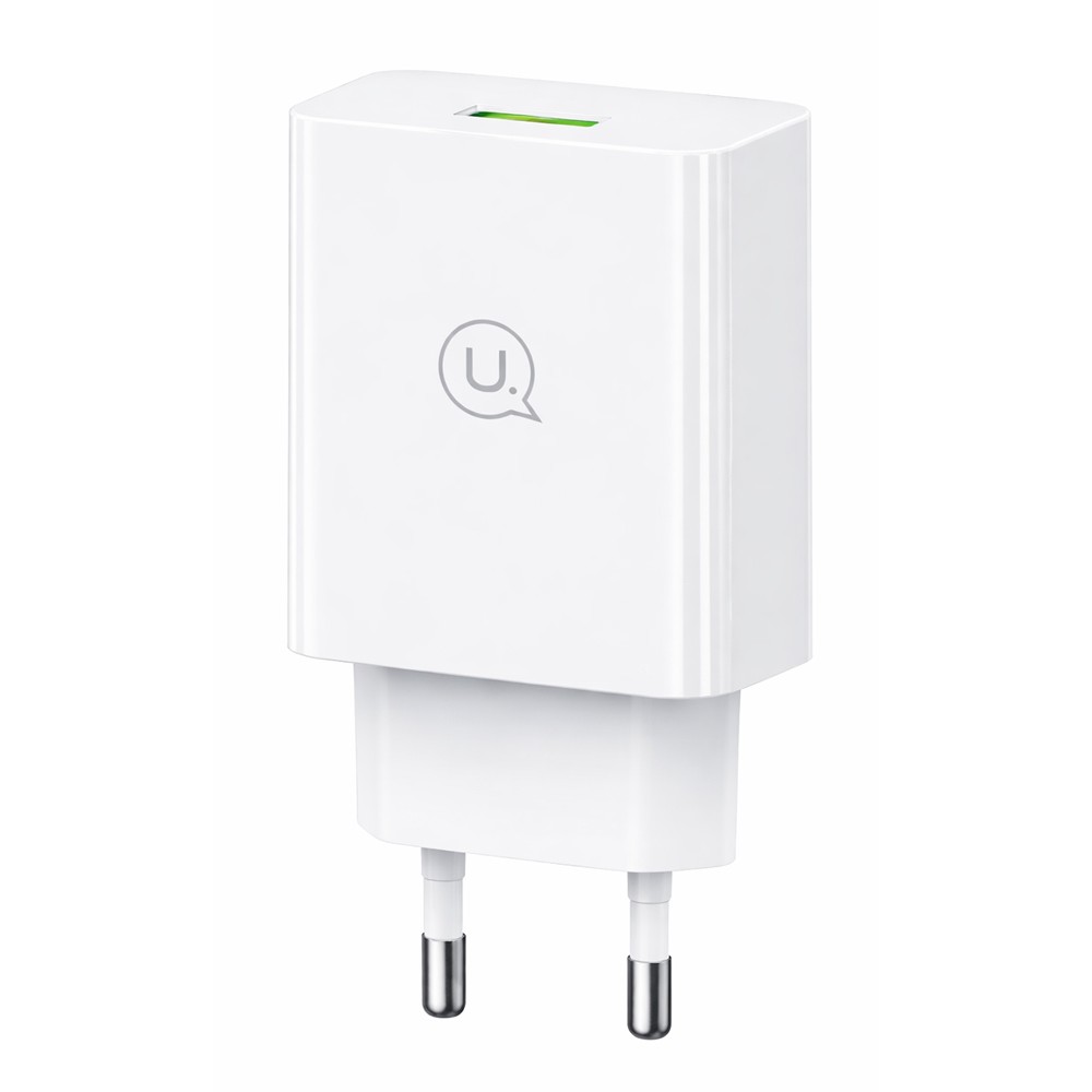 USAMS φορτιστής τοίχου T22, 1x USB, QC3.0 18W 3A, λευκός USAMS φορτιστής τοίχου T22, 1x USB, QC3.0 18W 3A, λευκός