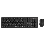 POWERTECH set ασύρματο ποντίκι & πληκτρολόγιο PT-1540, 2.4GHz & Bluetooth, αθόρυβο, μαύρο