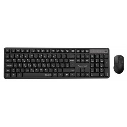 POWERTECH set ασύρματο ποντίκι & πληκτρολόγιο PT-1541, 2.4GHz, αθόρυβο, μαύρο