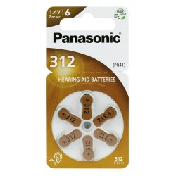 PANASONIC μπαταρίες ακουστικών βαρηκοΐας PR312, mercury free, 1.4V, 6τμχ PANASONIC μπαταρίες ακουστικών βαρηκοΐας PR312, mercury free, 1.4V, 6τμχ