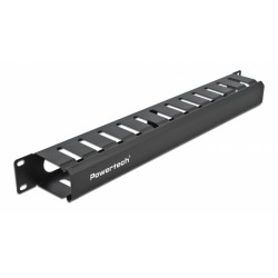 POWERTECH cable management NETW-0047 για rack 19"/1U, μεταλλικό, μαύρο