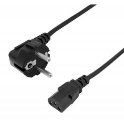 POWERTECH καλώδιο τροφοδοσίας CAB-P045, 3x 0.75mm², copper, 2m, μαύρο