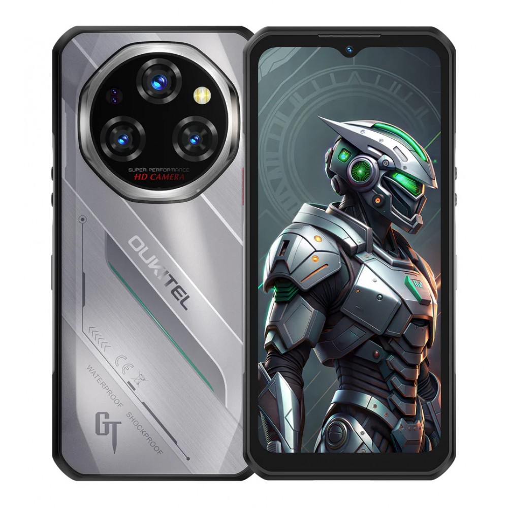 OUKITEL smartphone WP62, 6.6", 12/512GB, 5G, 11000mAh, IP68/IP69K/MIL-STD-810H, ασημί OUKITEL smartphone WP62, 6.6", 12/512GB, 5G, 11000mAh, IP68/IP69K/MIL-STD-810H, ασημί