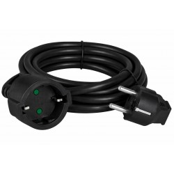 POWERTECH μπαλαντέζα ρεύματος PT-1562, 1x schuko, 16A, 5m, μαύρη