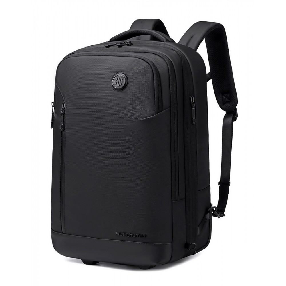 ARCTIC HUNTER τσάντα ταξιδίου LG00861 με θήκη laptop 15.6, τροχήλατη, 42L/54L, μαύρη