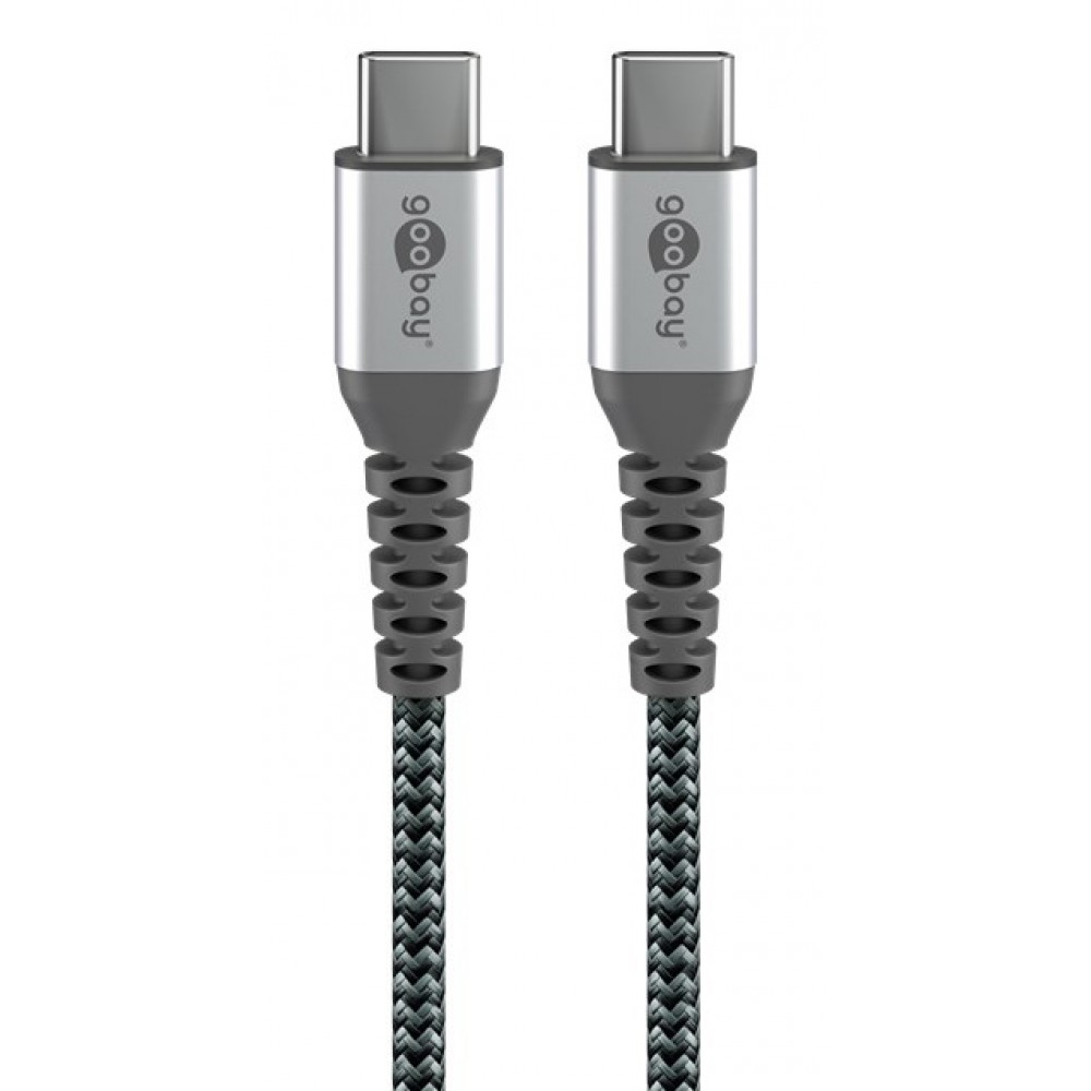GOOBAY καλώδιο USB-C 79559, 60W, 480Mbps, 0.15m, μαύρο