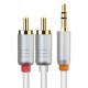 CABLETIME καλώδιο ήχου 3.5mm σε 2x RCA CT-AV314-P12G, 3m, λευκό CABLETIME καλώδιο ήχου 3.5mm σε 2x RCA CT-AV314-P12G, 3m, λευκό