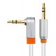 CABLETIME καλώδιο ήχου 3.5mm CT-AV311-P11RG, γωνιακό, gold plated, 3m, λευκό
