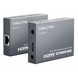 CABLETIME HDMI video extender CT-HEHD-FG60 μέσω καλωδίου RJ45, 1080p/60Hz, έως 60m CABLETIME HDMI video extender CT-HEHD-FG60 μέσω καλωδίου RJ45, 1080p/60Hz, έως 60m