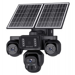 SECTEC smart ηλιακή κάμερα ST-523-9MAOV-4G-EU, triple lens, 3MP, 4G, SD, PTZ, IP66