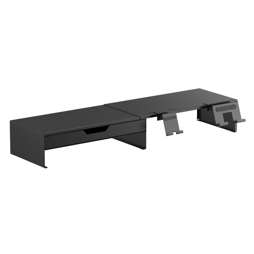 BRATECK επιτραπέζια βάση για οθόνη/laptop/smartphone/tablet STB-128-02 με συρτάρι, 13-32, έως 20kg, heavy duty, μαύρη BRATECK επιτραπέζια βάση για οθόνη/laptop/smartphone/tablet STB-128-02 με συρτάρι, 13-32, έως 20kg, heavy duty, μαύρη