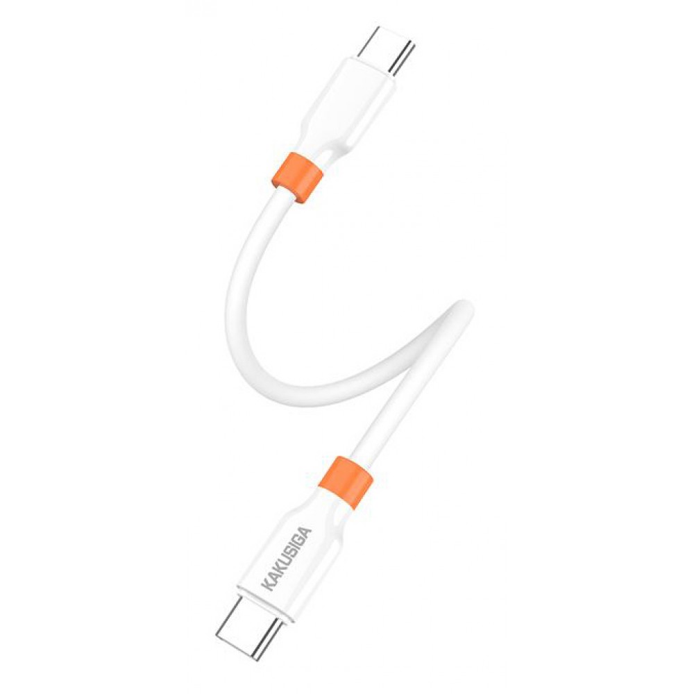 KAKUSIGA καλώδιο USB-C KSC-1024, σιλικόνης, 100W, 480Mbps, 0.25m, λευκό KAKUSIGA καλώδιο USB-C KSC-1024, σιλικόνης, 100W, 480Mbps, 0.25m, λευκό