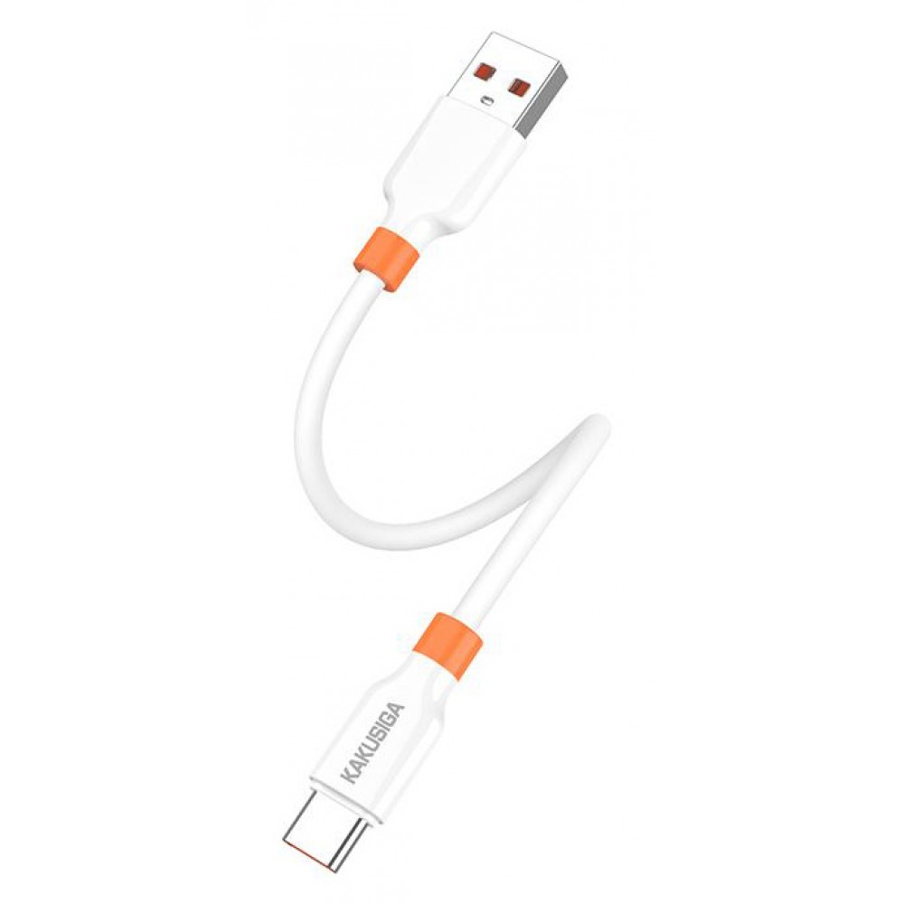 KAKUSIGA καλώδιο USB-C σε USB KSC-1024, σιλικόνης, 5A, 480Mbps, 0.25m, λευκό