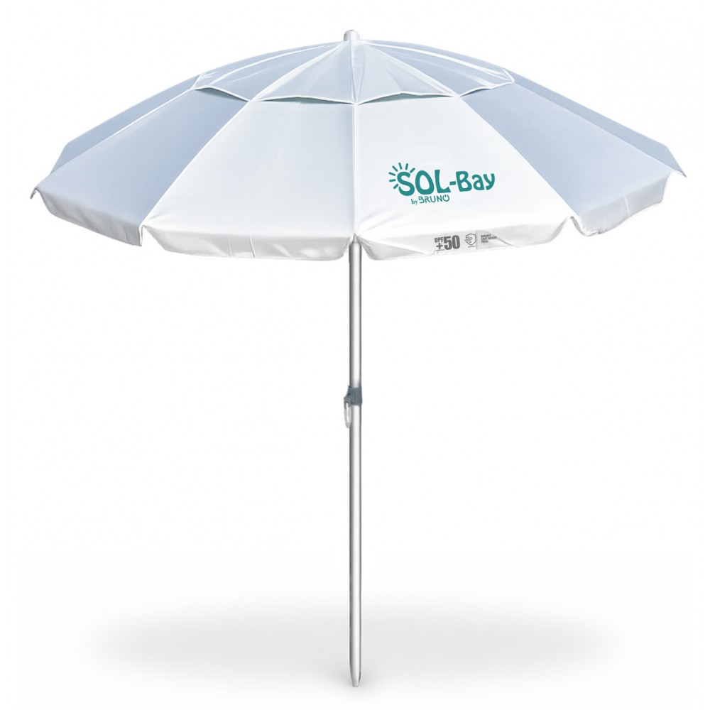 BRUNO ομπρέλα παραλίας αλουμινίου SOL-BAY BRN-0287, 2.2m, UPF 50+, σκελετός Fiberglass, ρυθμιζόμενη