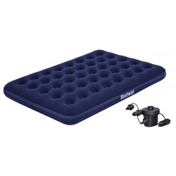 BESTWAY φουσκωτό στρώμα 67287 με ηλεκτρική τρόμπα, διπλό, 191x137x22cm, μπλε BESTWAY φουσκωτό στρώμα 67287 με ηλεκτρική τρόμπα, διπλό, 191x137x22cm, μπλε