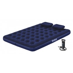 BESTWAY φουσκωτό στρώμα 67374 με τρόμπα & 2x μαξιλάρια, διπλό, 203x152x22cm, μπλε BESTWAY φουσκωτό στρώμα 67374 με τρόμπα & 2x μαξιλάρια, διπλό, 203x152x22cm, μπλε