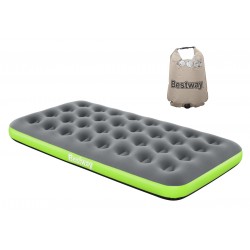 BESTWAY φουσκωτό στρώμα 67619 με 3 σε 1 τρόμπα/μαξιλάρι/τσάντα, μονό, 188x99x22cm, γκρι/πράσινο BESTWAY φουσκωτό στρώμα 67619 με 3 σε 1 τρόμπα/μαξιλάρι/τσάντα, μονό, 188x99x22cm, γκρι/πράσινο