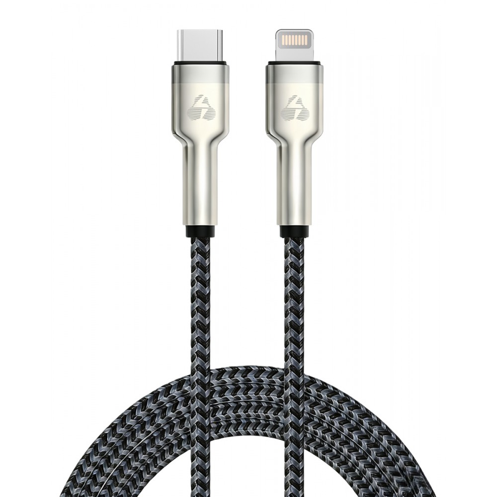 POWERTECH καλώδιο Lightning σε USB-C PTR-0200, PD 27W, 480Mbps, 1m, μαύρο/γκρι