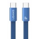 USAMS καλώδιο USB-C SJ783, 60W, 480Mbps, flat, 1.2m, μπλε