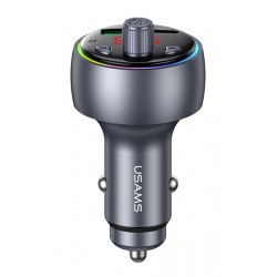 USAMS FM transmitter & φορτιστής CC328, USB/USB-C, 30W, Bluetooth, μαύρο USAMS FM transmitter & φορτιστής CC328, USB/USB-C, 30W, Bluetooth, μαύρο