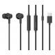 CELEBRAT earphones με μικρόφωνο G40, USB-C σύνδεση, 10mm, 1.2m, μαύρα