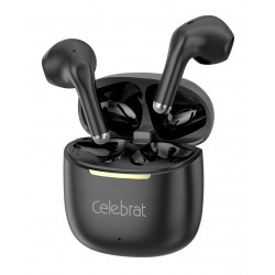 CELEBRAT earphones με θήκη φόρτισης W79, True Wireless, 13mm, 30/300mAh, μαύρα CELEBRAT earphones με θήκη φόρτισης W79, True Wireless, 13mm, 30/300mAh, μαύρα