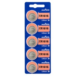 MURATA μπαταρίες λιθίου CR1616, 3V, 5τμχ MURATA μπαταρίες λιθίου CR1616, 3V, 5τμχ