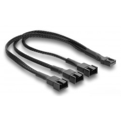 DELOCK καλώδιο 1x 4pin PWM σε 1x 4pin PWM + 2x 3pin 91366 για ανεμιστήρες, 25cm, μαύρο DELOCK καλώδιο 1x 4pin PWM σε 1x 4pin PWM + 2x 3pin 91366 για ανεμιστήρες, 25cm, μαύρο