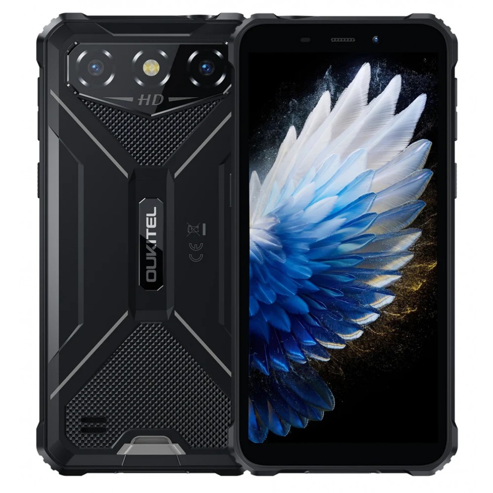 OUKITEL smartphone G3, 6", 4/128GB, 6300mAh, IP68/IP69K/MIL-STD 810H, μαύρο OUKITEL smartphone G3, 6", 4/128GB, 6300mAh, IP68/IP69K/MIL-STD 810H, μαύρο