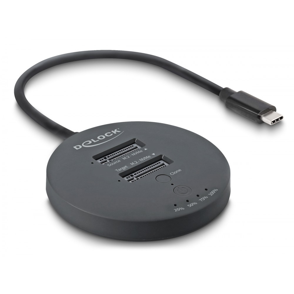 DELOCK docking station για M.2 NVMe PCIe SSD 64364, 2 θέσεων, 20Gbps, clone function, μαύρο DELOCK docking station για M.2 NVMe PCIe SSD 64364, 2 θέσεων, 20Gbps, clone function, μαύρο