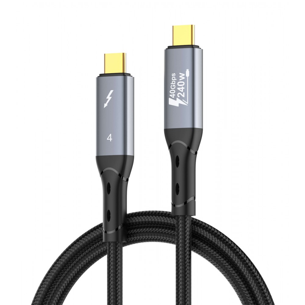 LDNIO καλώδιο USB-C TC-11c, 240W, 40Gbps, 8K/60Hz, 1m, μαύρο