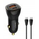 LDNIO φορτιστής αυτοκινήτου C103 με καλώδιο USB-C, USB/USB-C, 60W, μαύρος LDNIO φορτιστής αυτοκινήτου C103 με καλώδιο USB-C, USB/USB-C, 60W, μαύρος