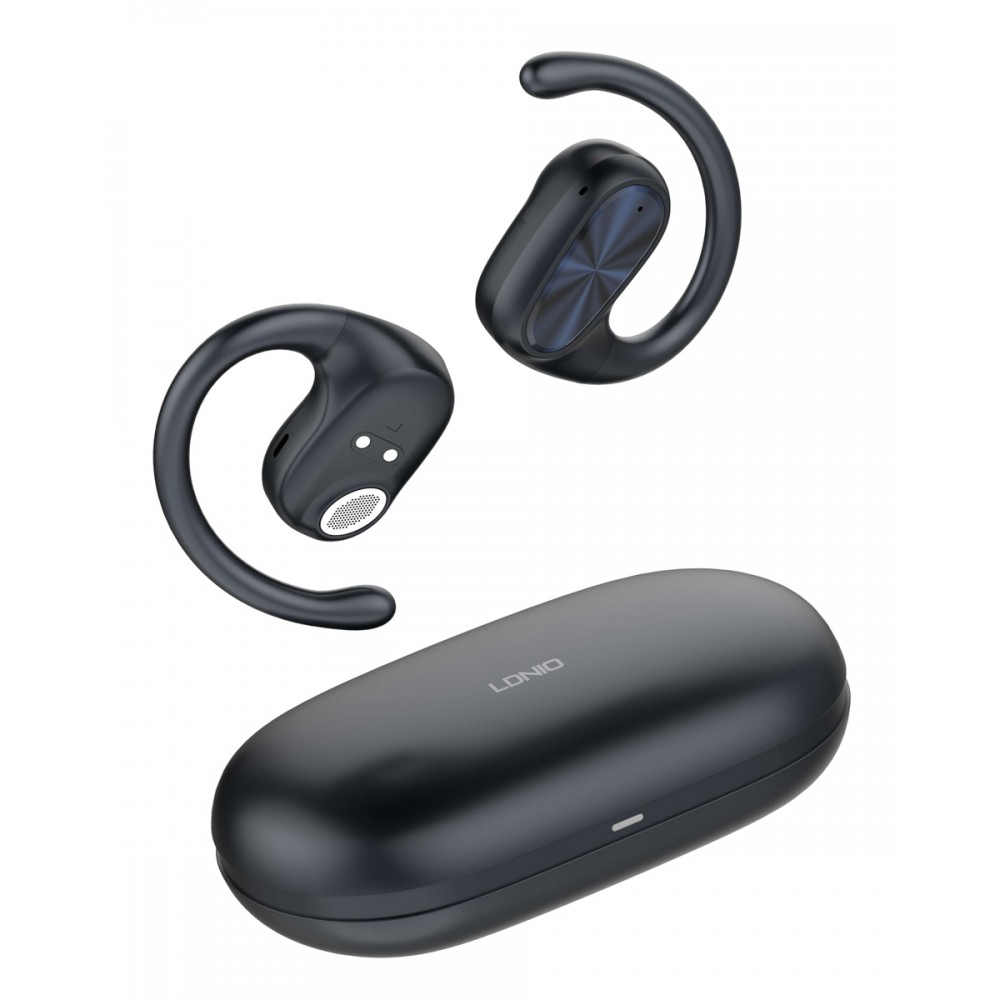 LDNIO earphones με θήκη φόρτισης T07, OWS Bone Conduction, 15mm, 60/500mAh, μαύρα LDNIO earphones με θήκη φόρτισης T07, OWS Bone Conduction, 15mm, 60/500mAh, μαύρα