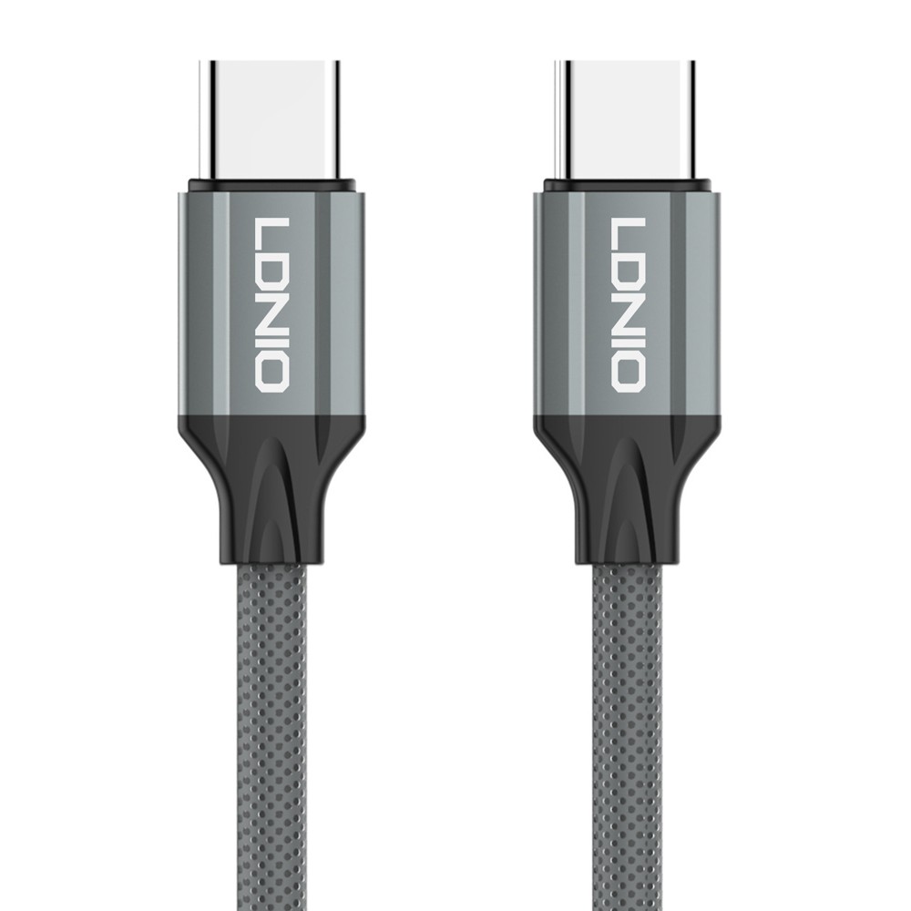 LDNIO καλώδιο USB-C iP-441c, 65W, 480Mbps, 1m, γκρι LDNIO καλώδιο USB-C iP-441c, 65W, 480Mbps, 1m, γκρι