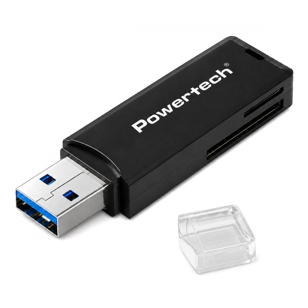 POWERTECH card reader PT-1605 για SD & micro SD, USB 3.0, 5Gbps, μαύρο POWERTECH card reader PT-1605 για SD & micro SD, USB 3.0, 5Gbps, μαύρο