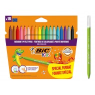 BIC σετ χρωματιστών μαρκαδόρων Kid Couleur, ultra washable, 18τμχ BIC σετ χρωματιστών μαρκαδόρων Kid Couleur, ultra washable, 18τμχ