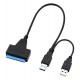 POWERTECH καλώδιο σύνδεσης HDD/SSD CAB-U163, 2x USB σε SATA, DC, 5Gbps POWERTECH καλώδιο σύνδεσης HDD/SSD CAB-U163, 2x USB σε SATA, DC, 5Gbps