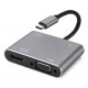 POWERTECH docking station CAB-UC101, 4 θυρών, USB-C, 4K, 100W, γκρι POWERTECH docking station CAB-UC101, 4 θυρών, USB-C, 4K, 100W, γκρι
