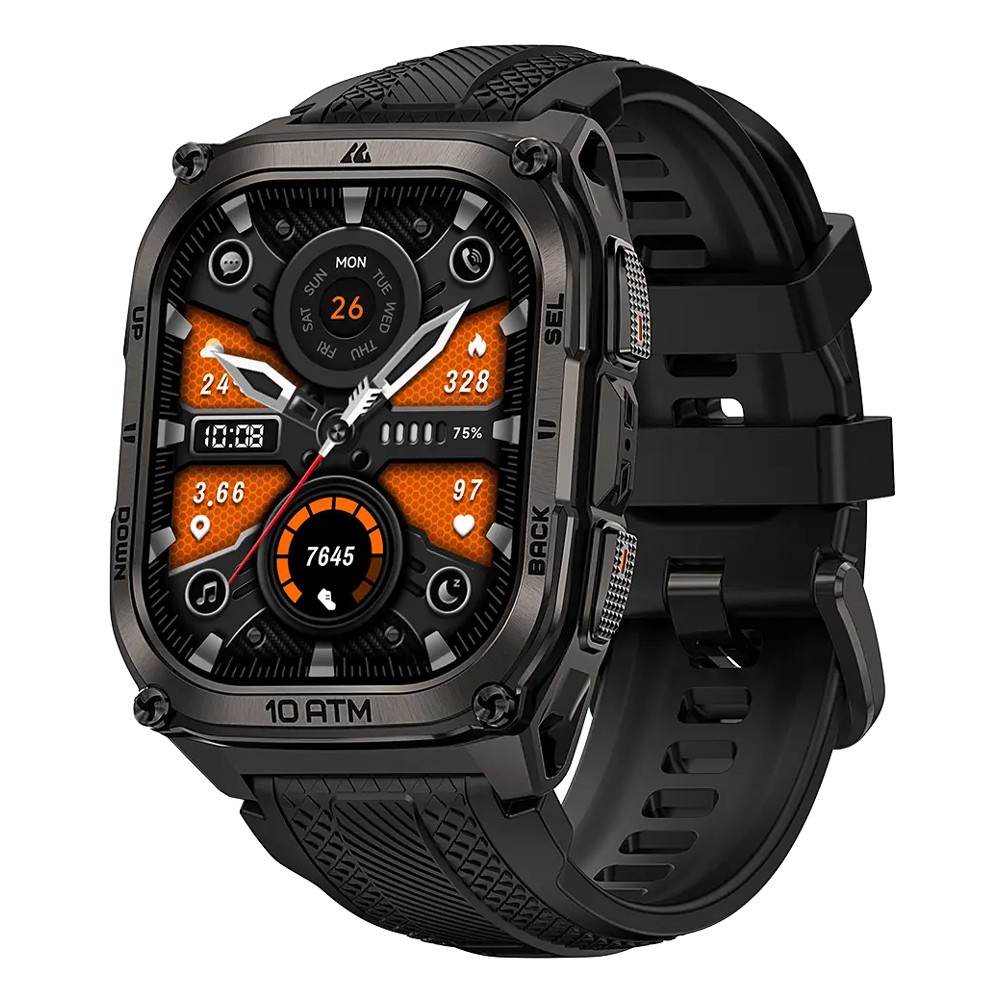 KOSPET smartwatch TANK M4, heart rate, 1.96 AMOLED, GPS, 10 ATM & IP69K, μαύρο