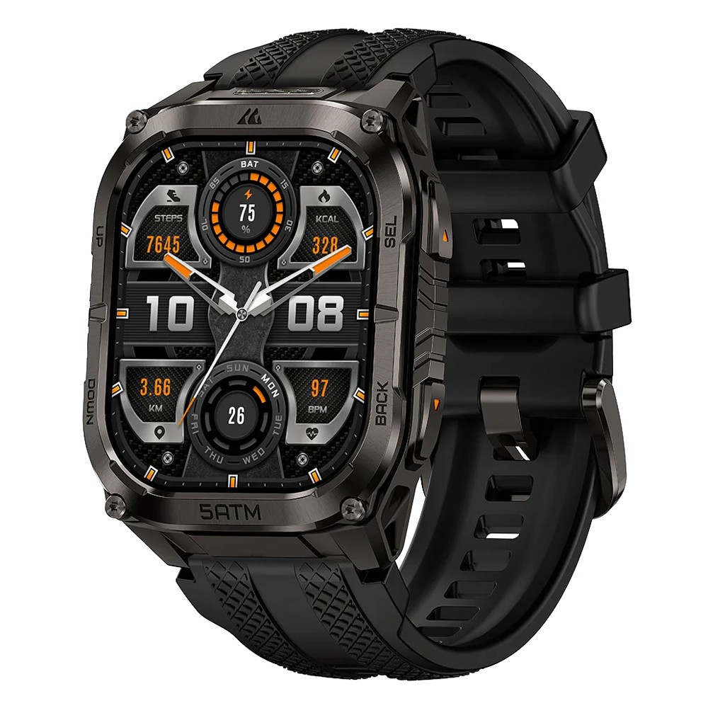 KOSPET smartwatch TANK M4C, heart rate, 1.96 AMOLED, GPS, 5 ATM & IP69K, με φακό, μαύρο