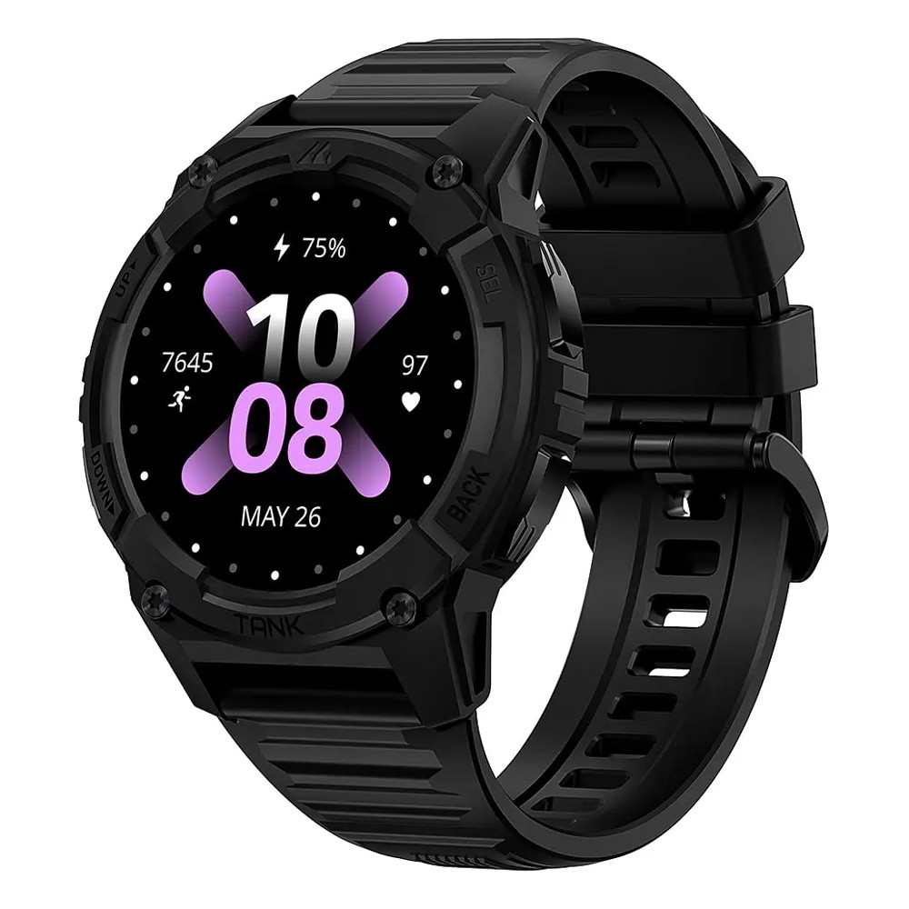 KOSPET smartwatch TANK S2, heart rate, 1.32 AMOLED, GPS, 5 ATM & IP69K, μαύρο KOSPET smartwatch TANK S2, heart rate, 1.32 AMOLED, GPS, 5 ATM & IP69K, μαύρο