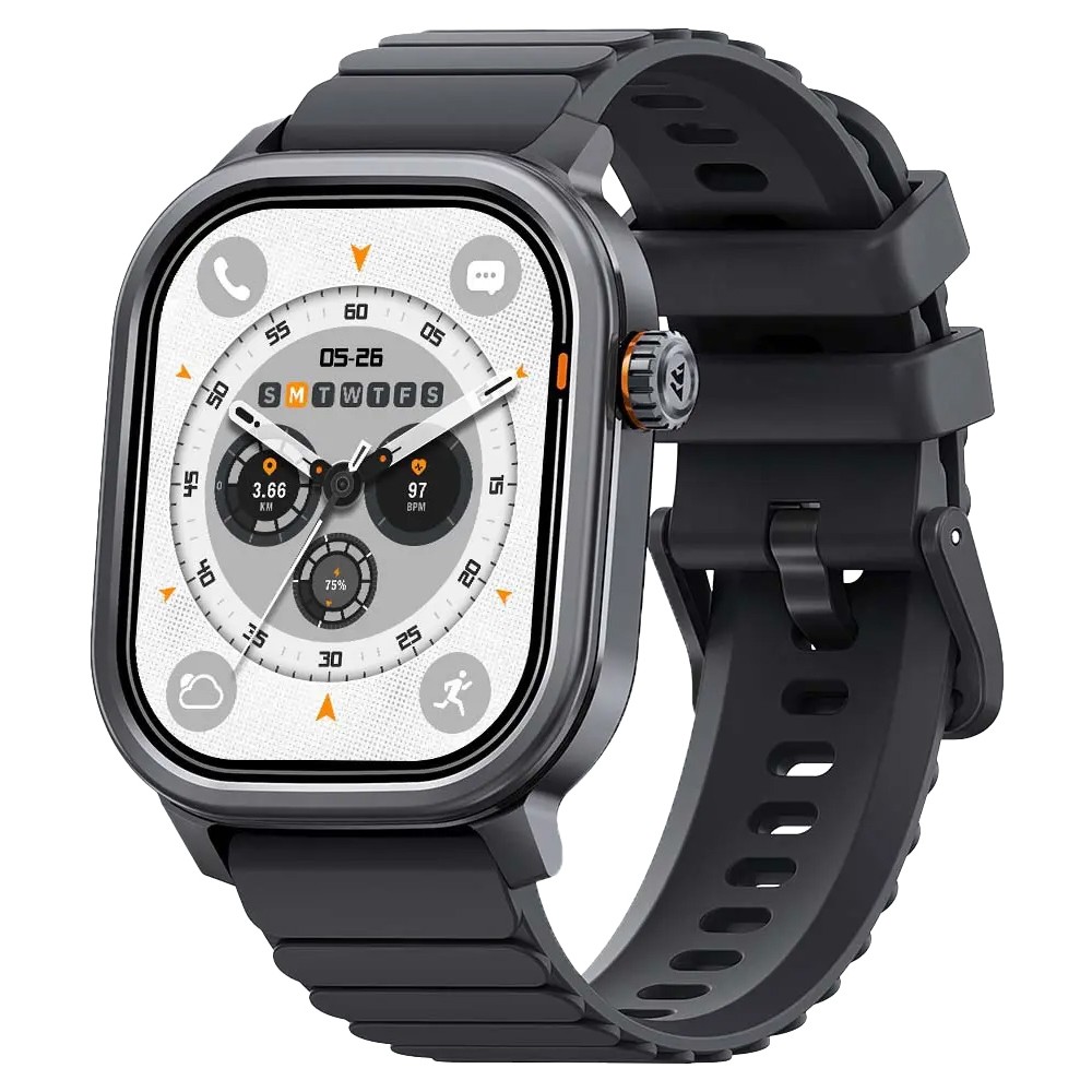 KOSPET smartwatch Pulse, heart rate, 1.96 AMOLED, IP68, μαύρο