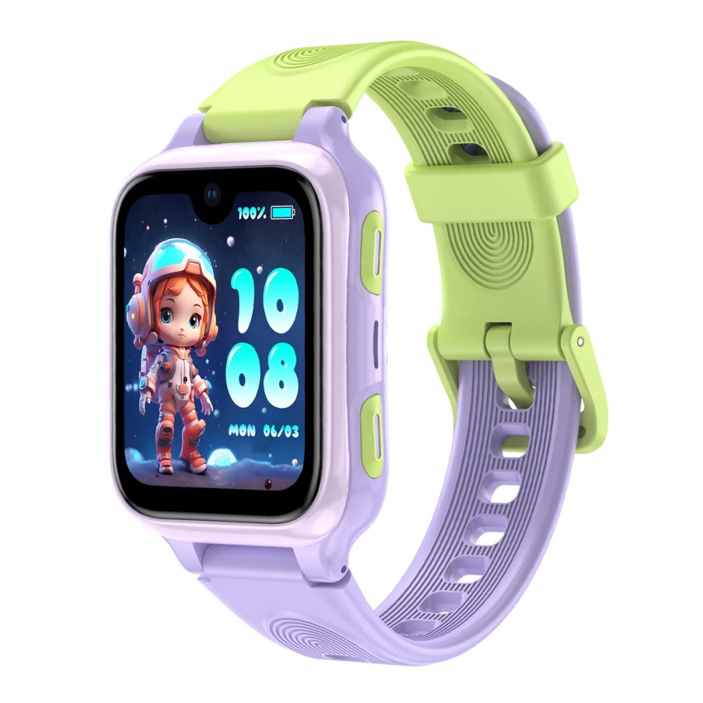 LAGENIO GPS smartwatch για παιδιά K9, 1.78 AMOLED, με κάμερα, 4G, IP68, μωβ