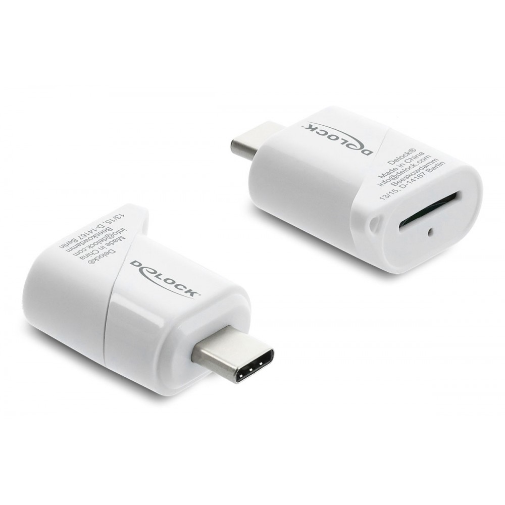 DELOCK card reader 91427 για micro SD, USB-C σύνδεση, 5Gbps, λευκό DELOCK card reader 91427 για micro SD, USB-C σύνδεση, 5Gbps, λευκό