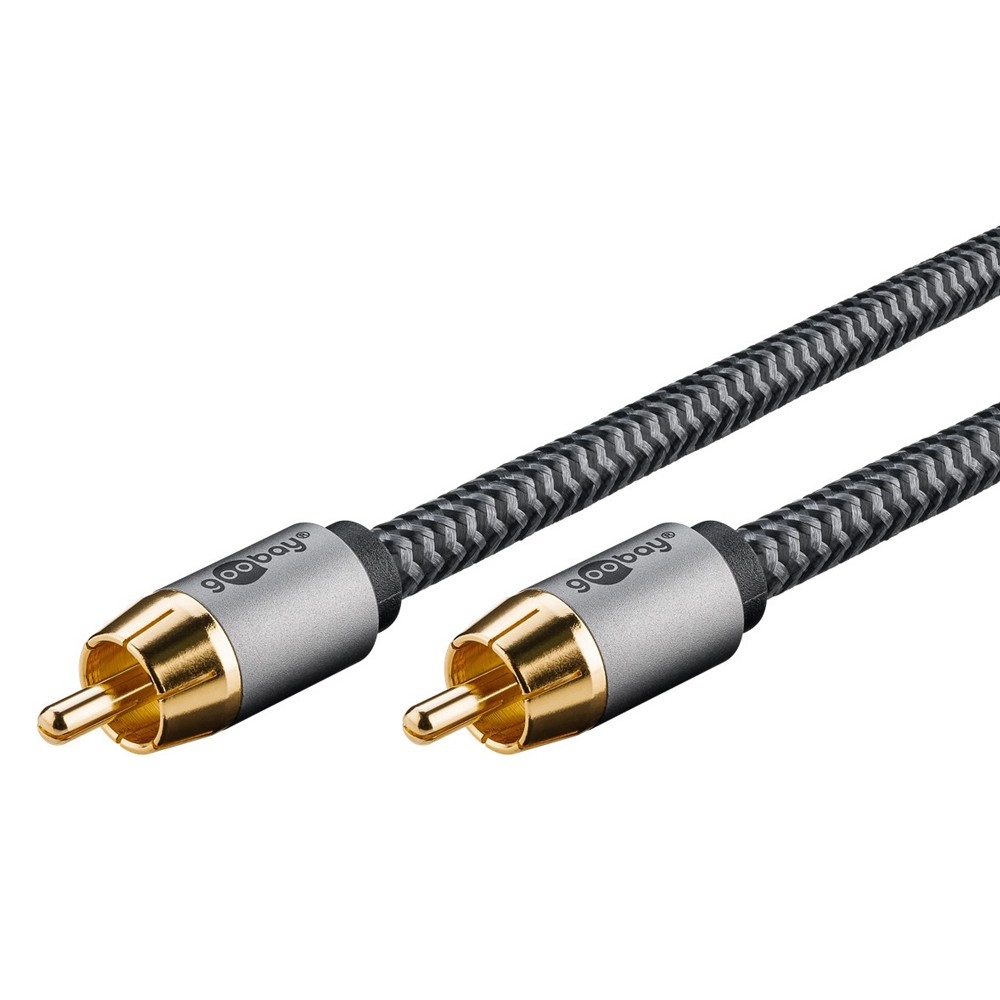 GOOBAY καλώδιο ήχου RCA σε RCA 65297, 3m, μαύρο/ασημί GOOBAY καλώδιο ήχου RCA σε RCA 65297, 3m, μαύρο/ασημί