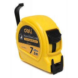 DELI μετροταινία DL270725L με κλείδωμα & clip ζώνης, 7.5m x 25mm DELI μετροταινία DL270725L με κλείδωμα & clip ζώνης, 7.5m x 25mm