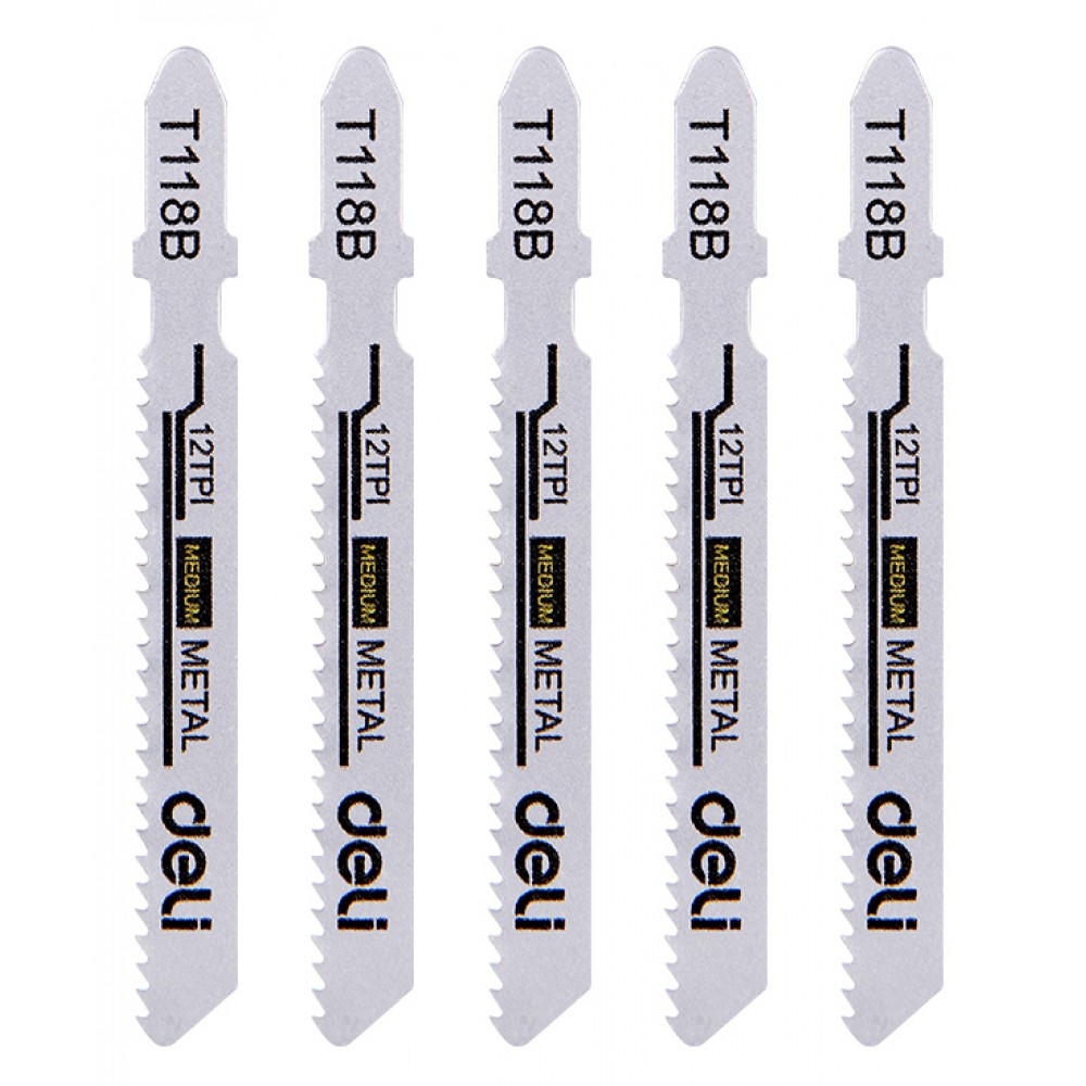 DELI σετ λάμες σέγας DH-QJT012-E4 για μέταλλο, T118B, 5τμχ
